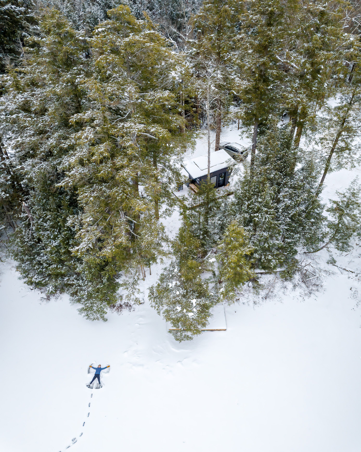 Winter Adventure at a Tiny Cabin